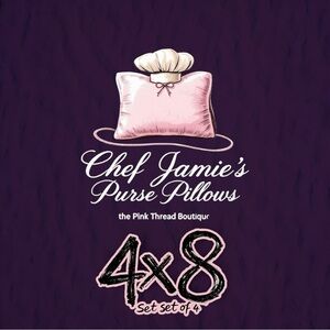 Purse Pillows Extra Small Handcrafted by Chef Jamie set of 4/4x8 pick fabric